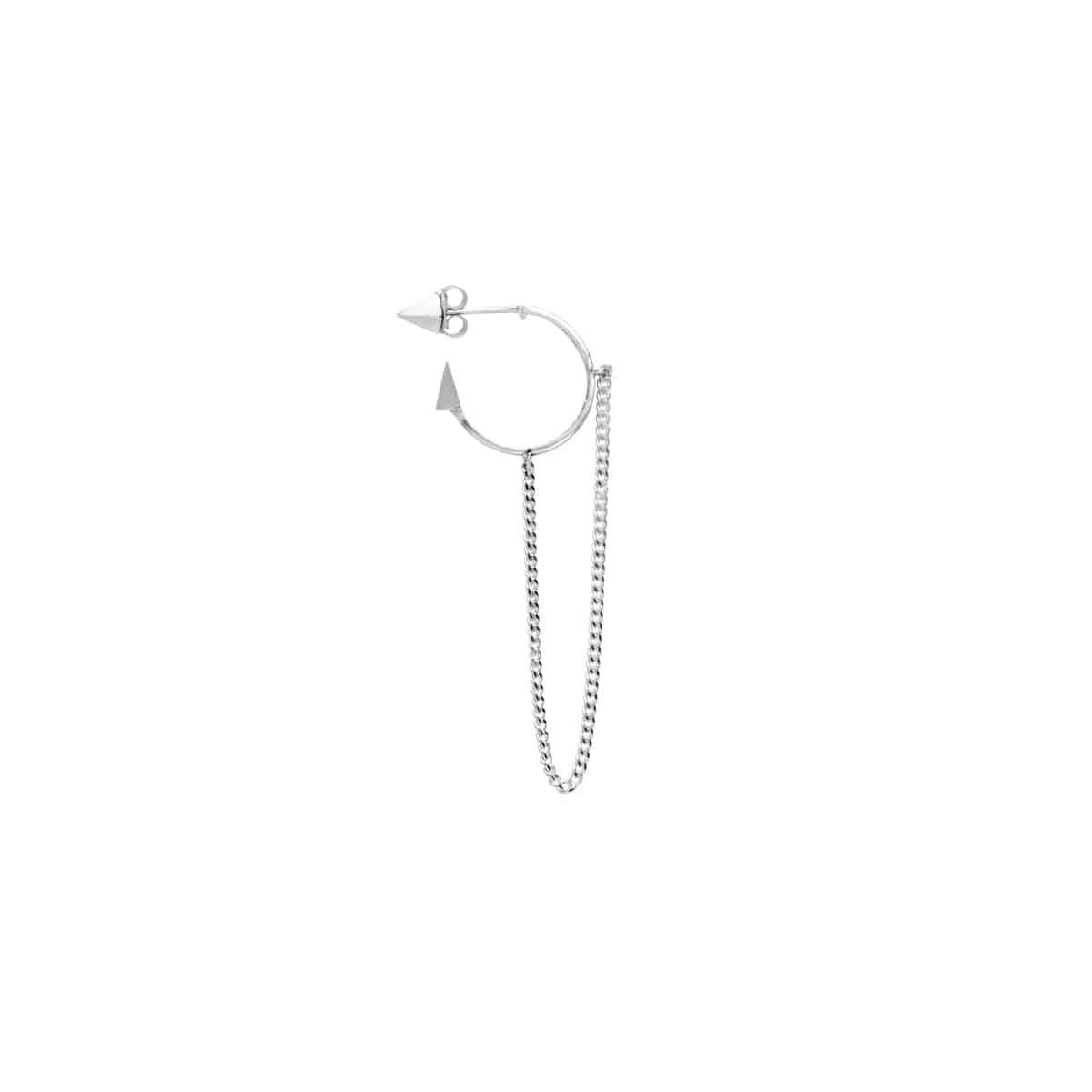 FENCE SINGLE earring (SILVER)-Single piece- 