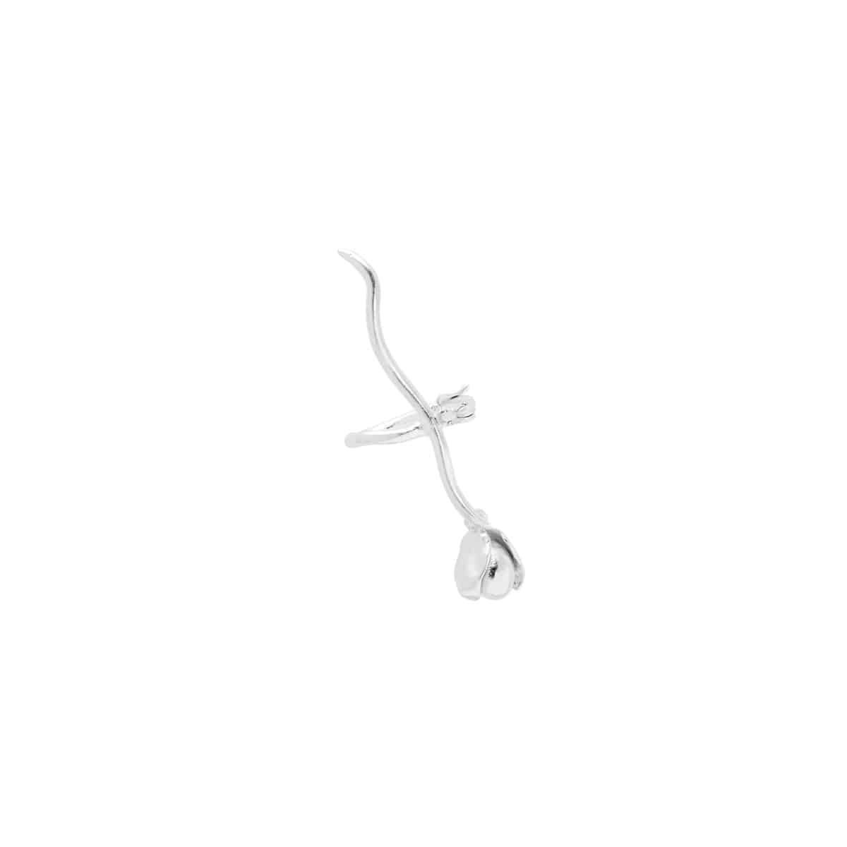 BUD click-earring (SILVER)-Single piece- 